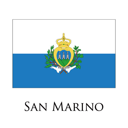 San marino flag logo iron on paper